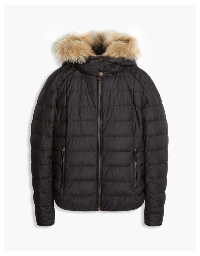 Belstaff Avedon Down Jacket With Fur Black
