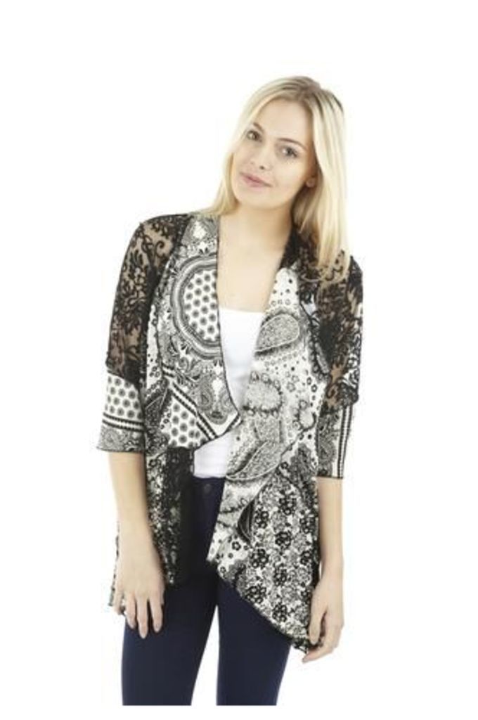 Paisley Effect Loose Over Cardigan