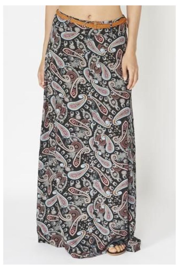 Paisley Print Long Skirt