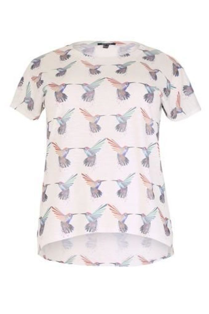Plus Size Hummingbird Print T-Shirt