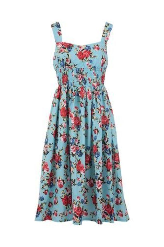 Floral Fit And Flare Dress