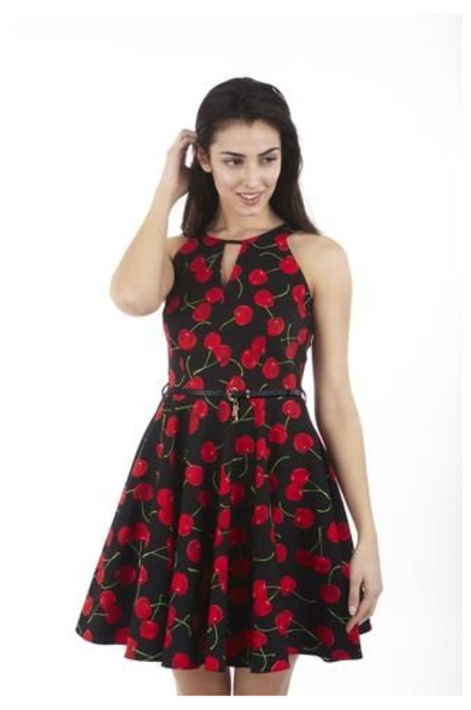 Cherry Print Skater Dress