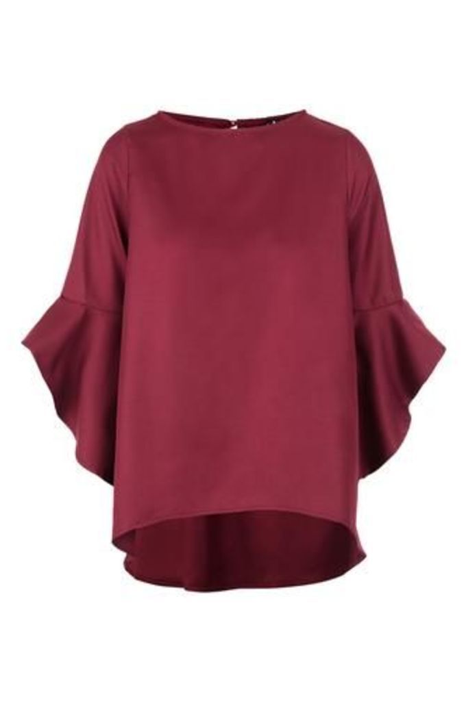 Frill Sleeve Blouse Top