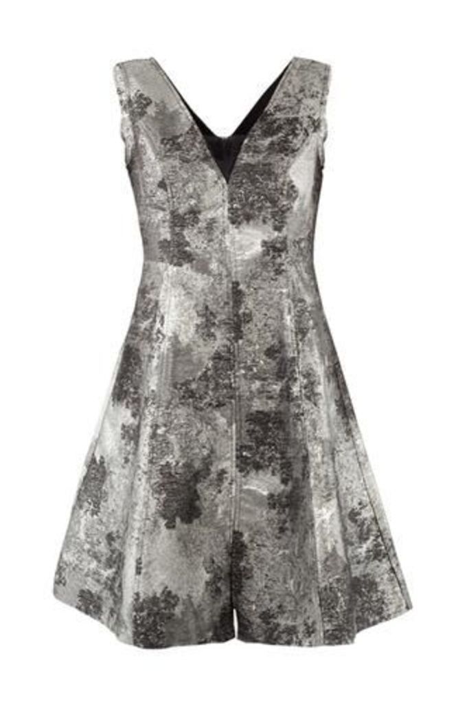Blurred Print Fit & Flare Dress