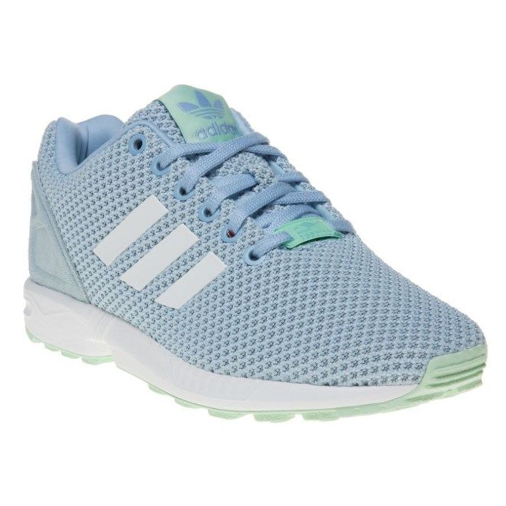 adidas Zx Flux Trainers, Clear Sky/White/Frost Green
