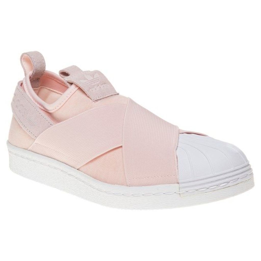 adidas Superstar Slip On Trainers, Halo Pink/White