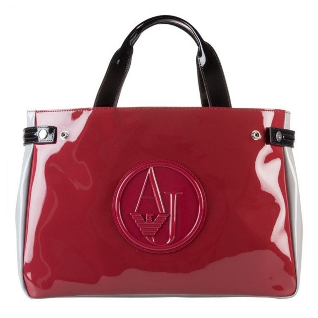 Armani Jeans Logo Patent, Red/Putty