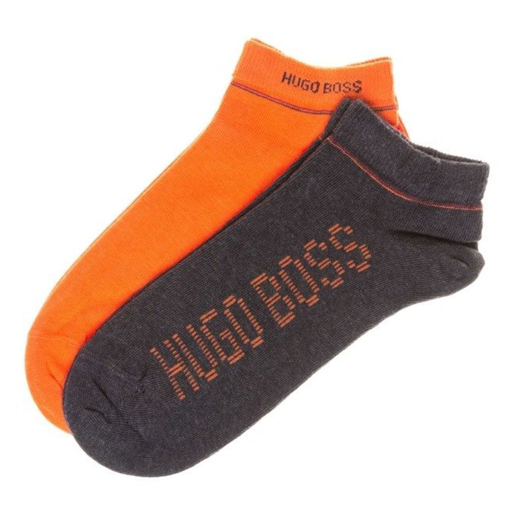 BOSS Twin Pack Sneaker, Grey/Orange