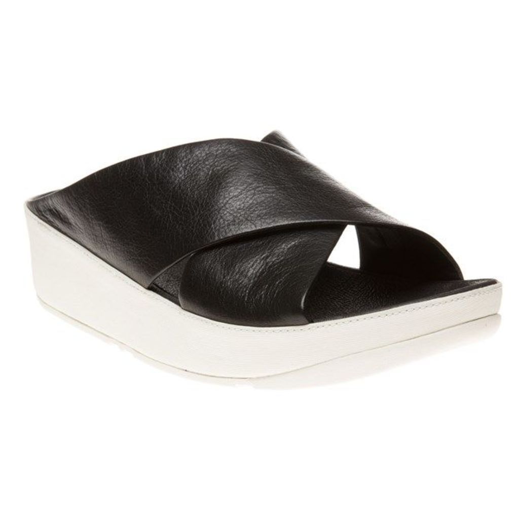 FitFlop Kys Sandals, Black/White