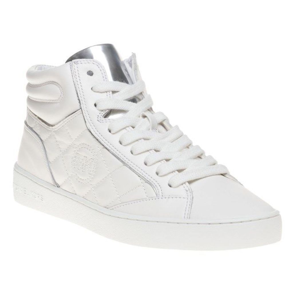 Michael Kors Paige Quilted High Top Trainers, Optic White