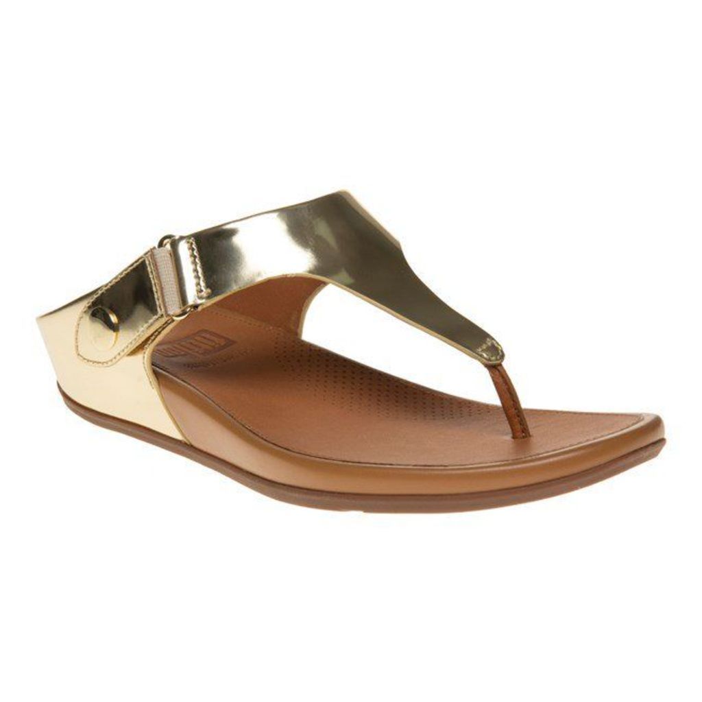 FitFlop Gladdie Toe-Post Sandals, Pale Gold