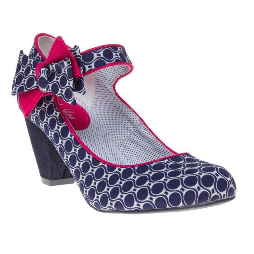 Ruby Shoo Piper Shoes, Navy/Fuschia
