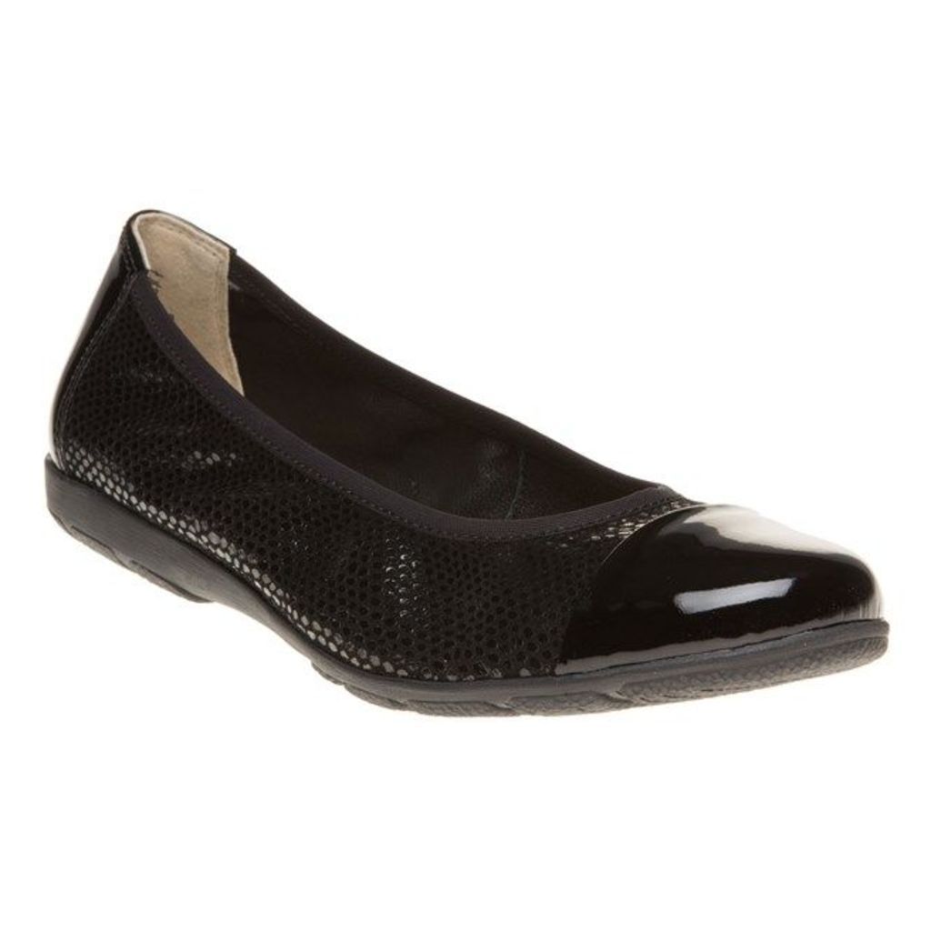 Caprice 22152 Shoes, Black Reptile