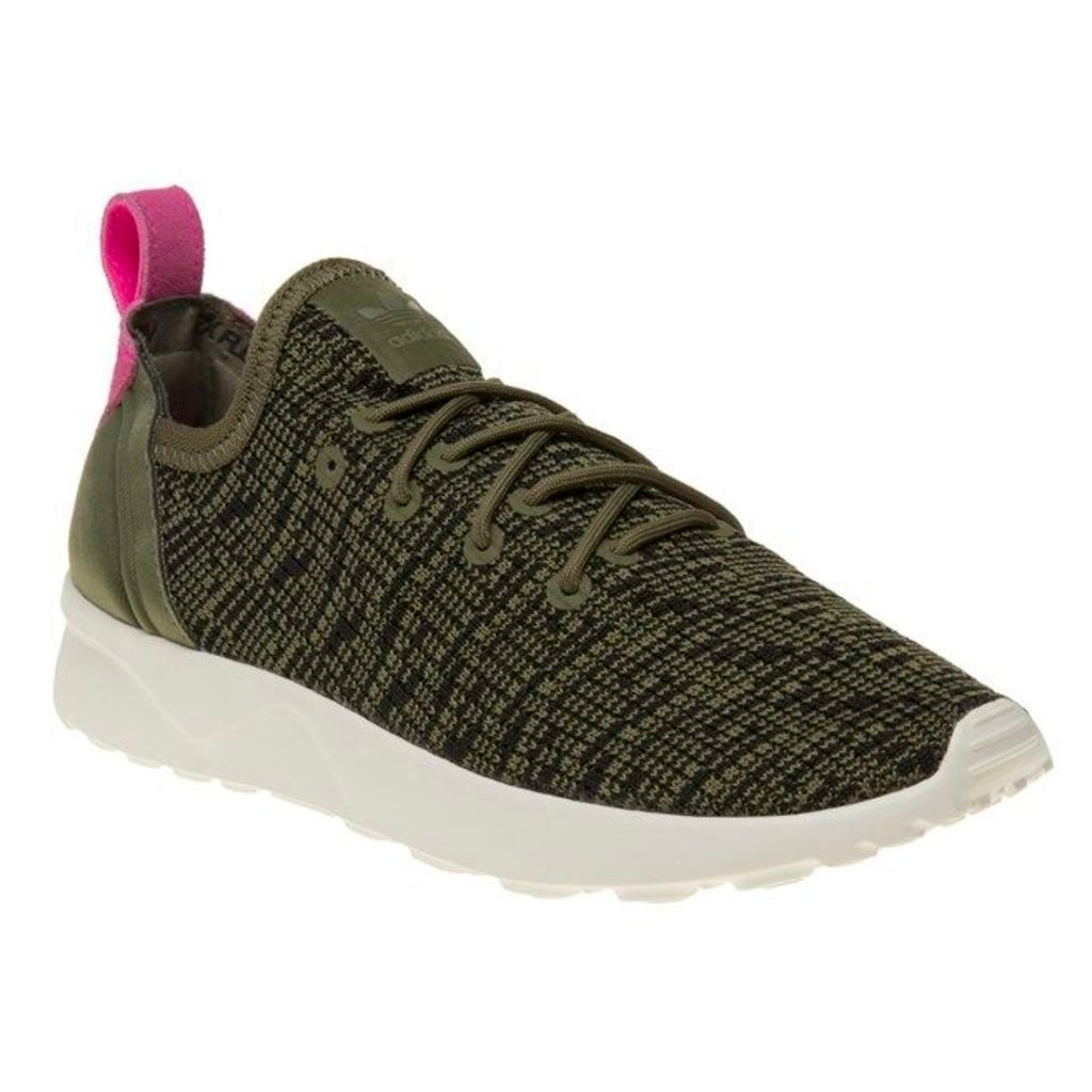 adidas Zx Flux Adv Virtue Trainers, Olive Cargo/Black/Shock Pink
