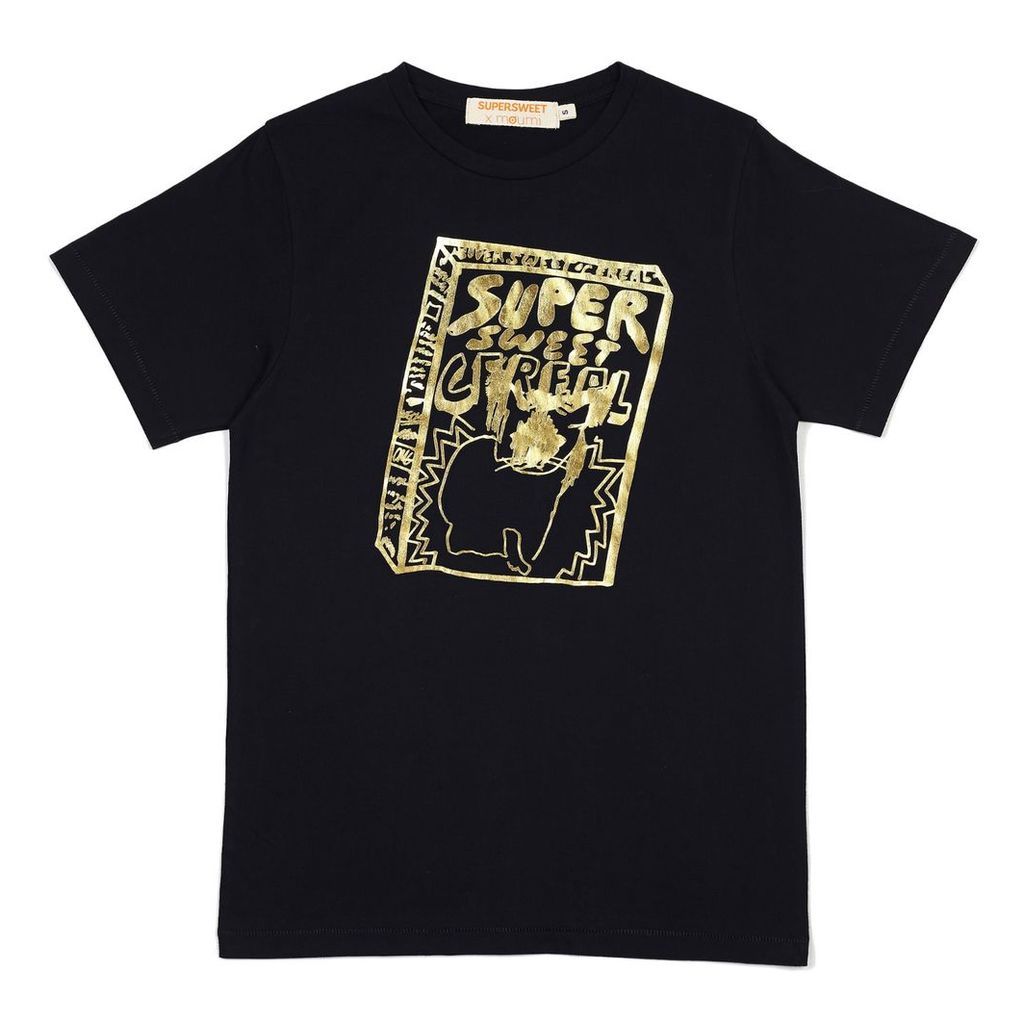 SUPERSWEET x moumi - Black & Gold Cereal Tee