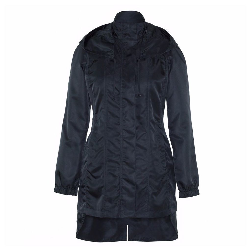 Ducktail Raincoats - Women's Glossy Black Tail Raincoat