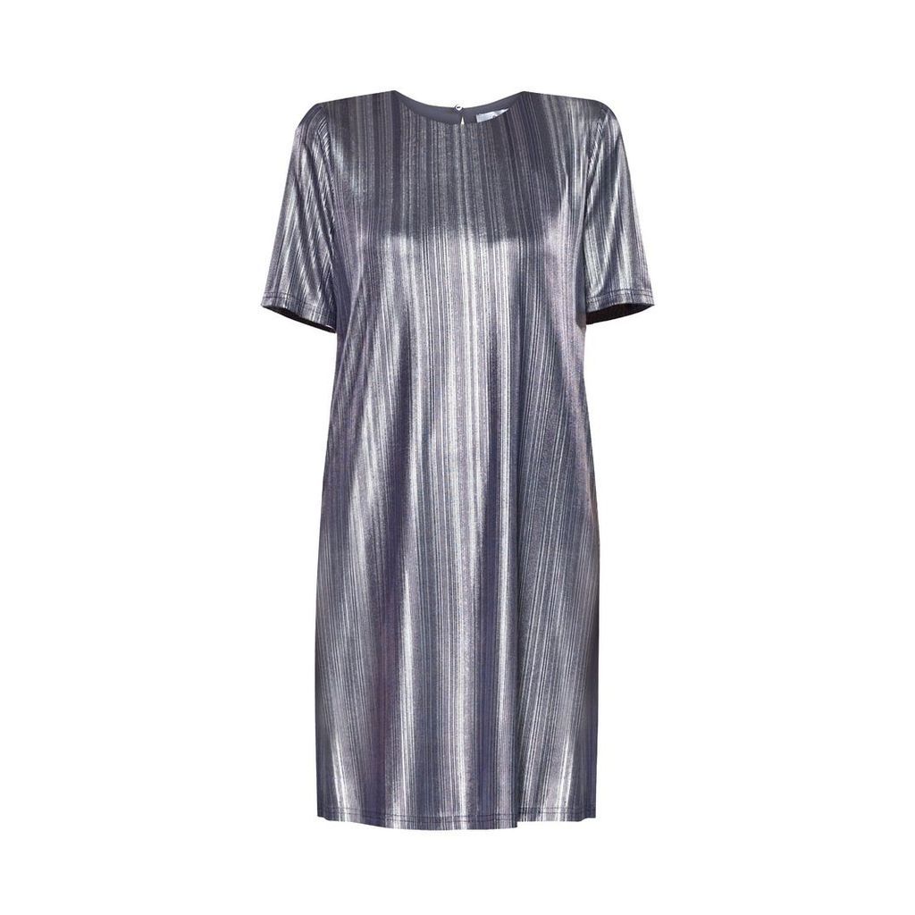 PAISIE - Silver Metallic Dress