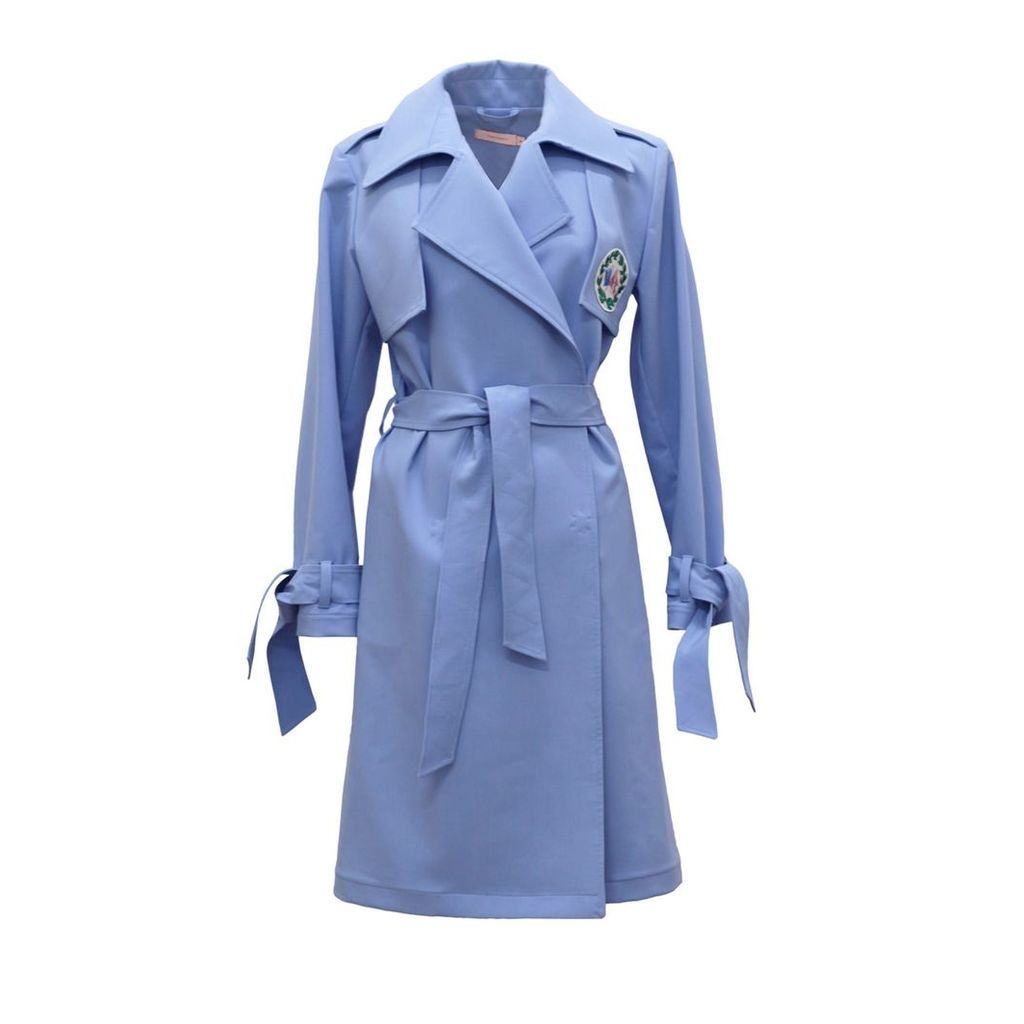 Tomcsanyi - Embroidered Trench Coat Blue