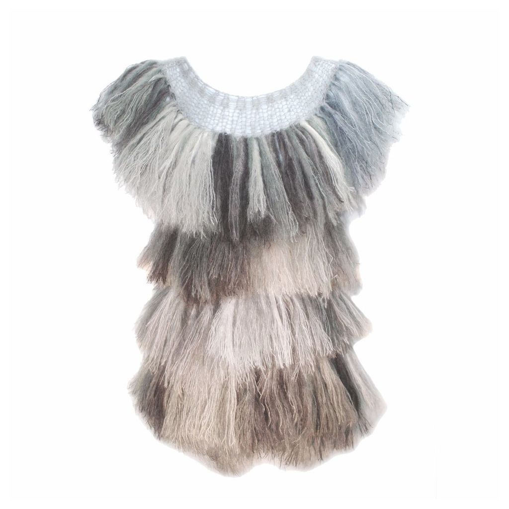 Claire Andrew - Grey Shades Fringed Knit Top
