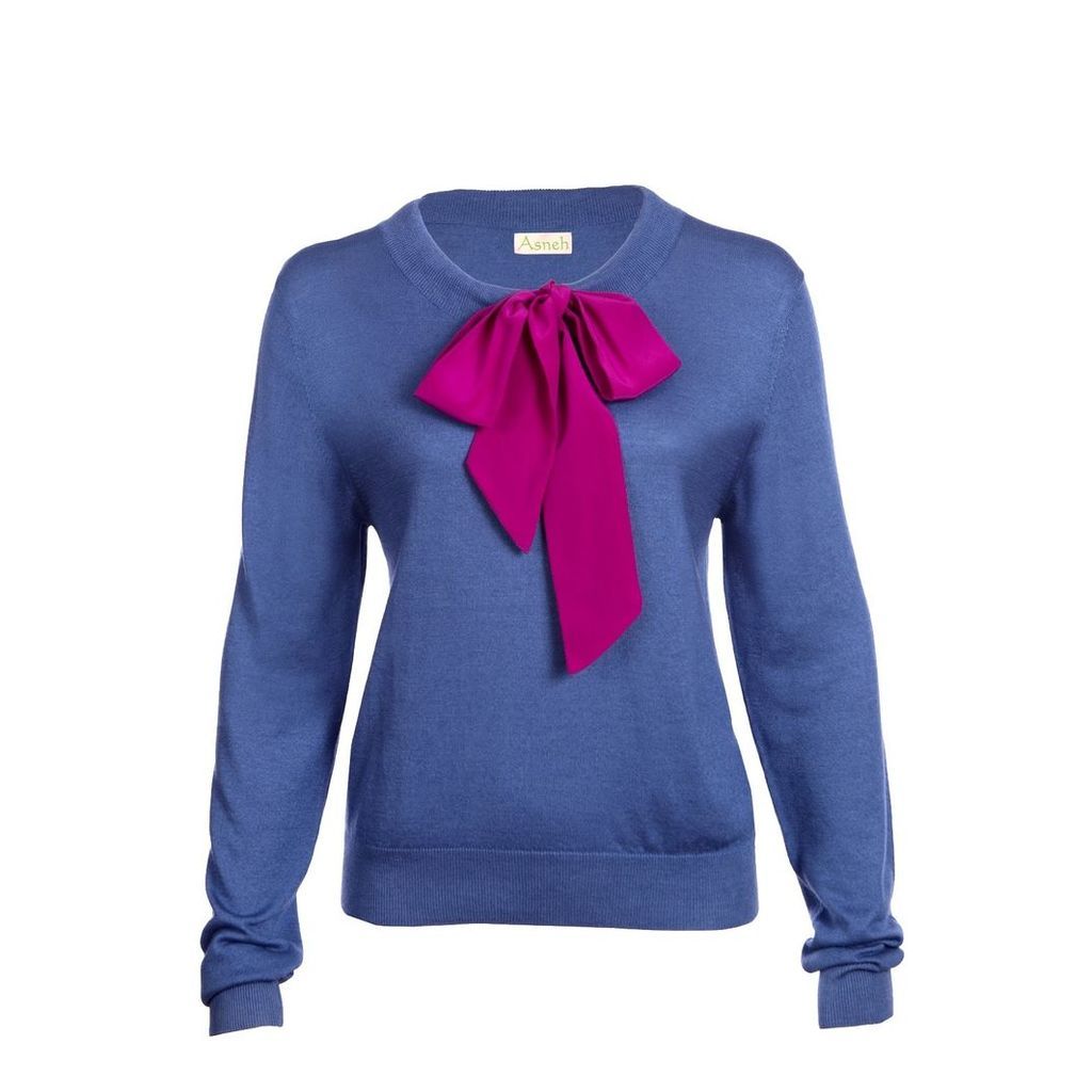 Asneh - Helen Sweater with Silk Pussy-Bow