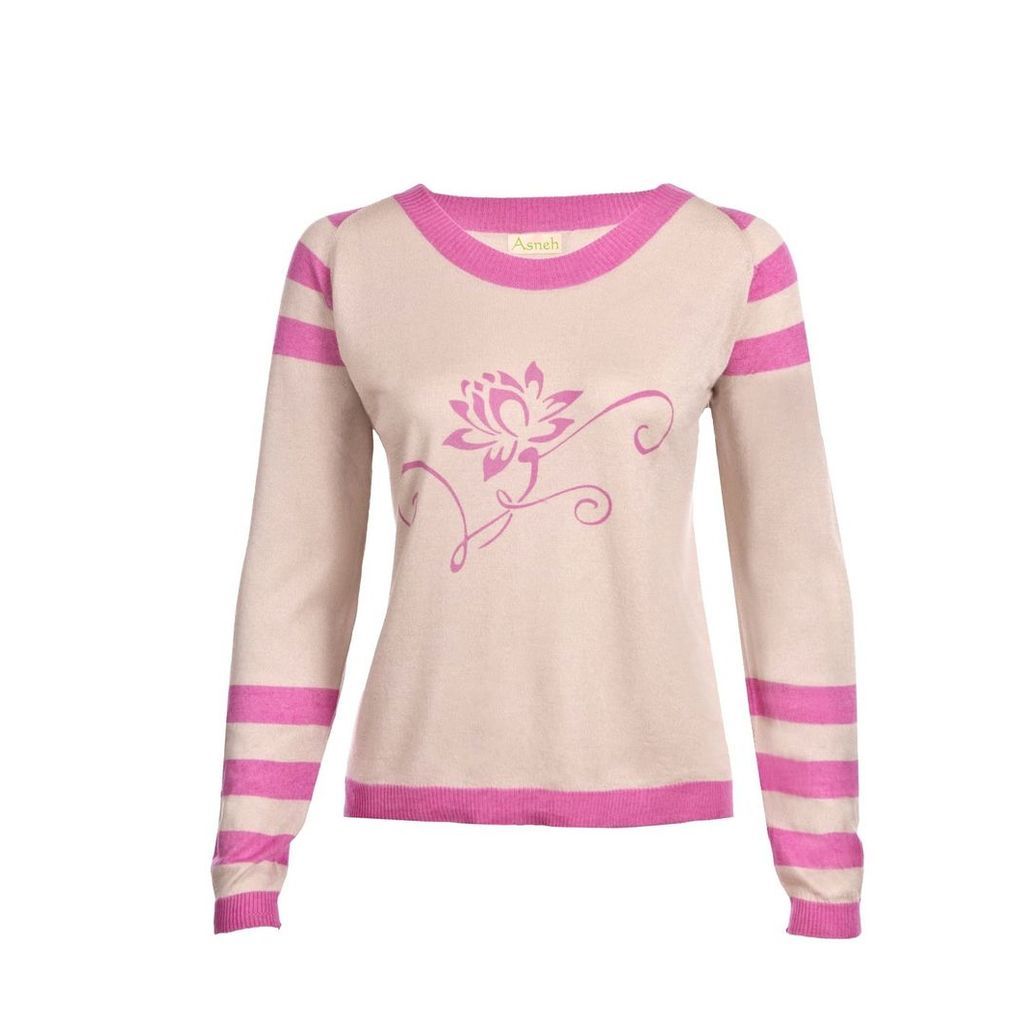 Asneh - Lotus Sweater Nimbus Cloud & Pink