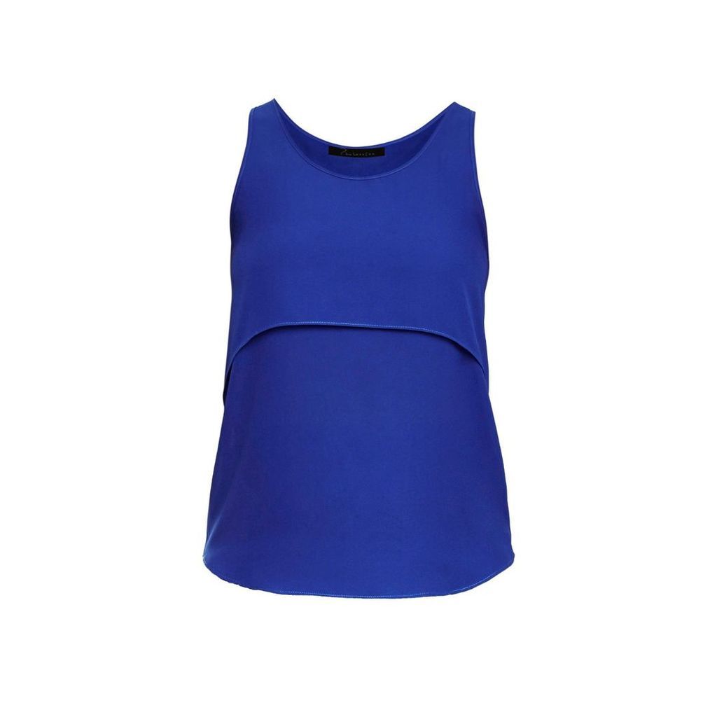 Philosofée by Glaucia Stanganelli - Blue Layered Chiffon Top From Recycled Polyester