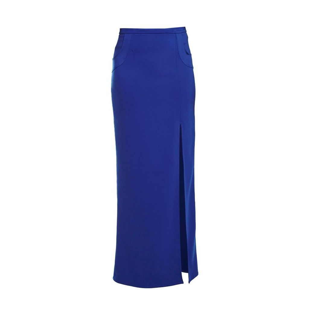 Philosofée by Glaucia Stanganelli - Blue Tailored Maxi Skirt
