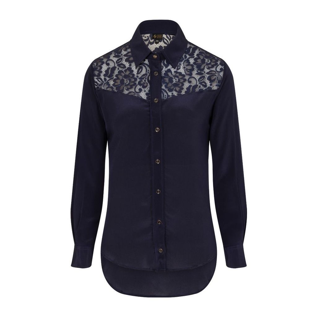 Sophie Cameron Davies - Midnight Blue Classic Silk Shirt