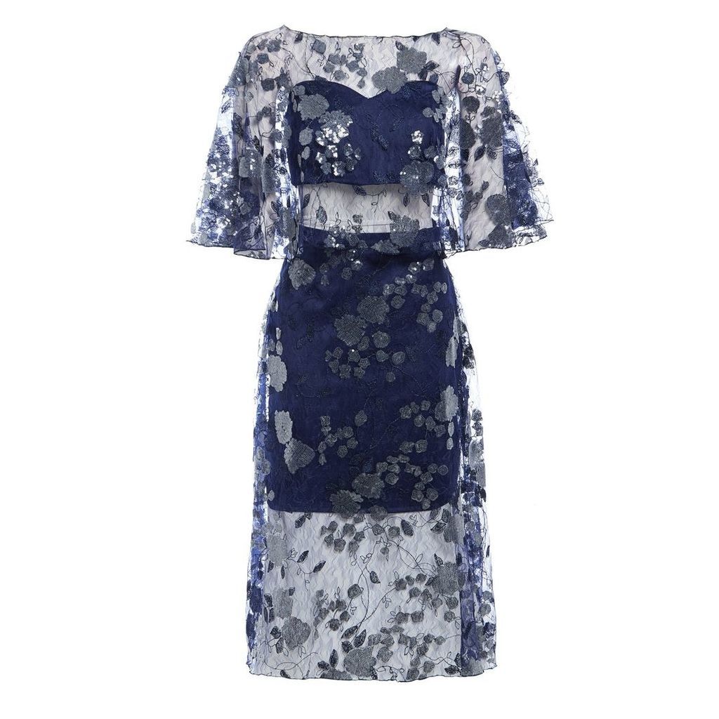 Sarvin - Doutzen Embroidered Lace Co-ord Midi Dress