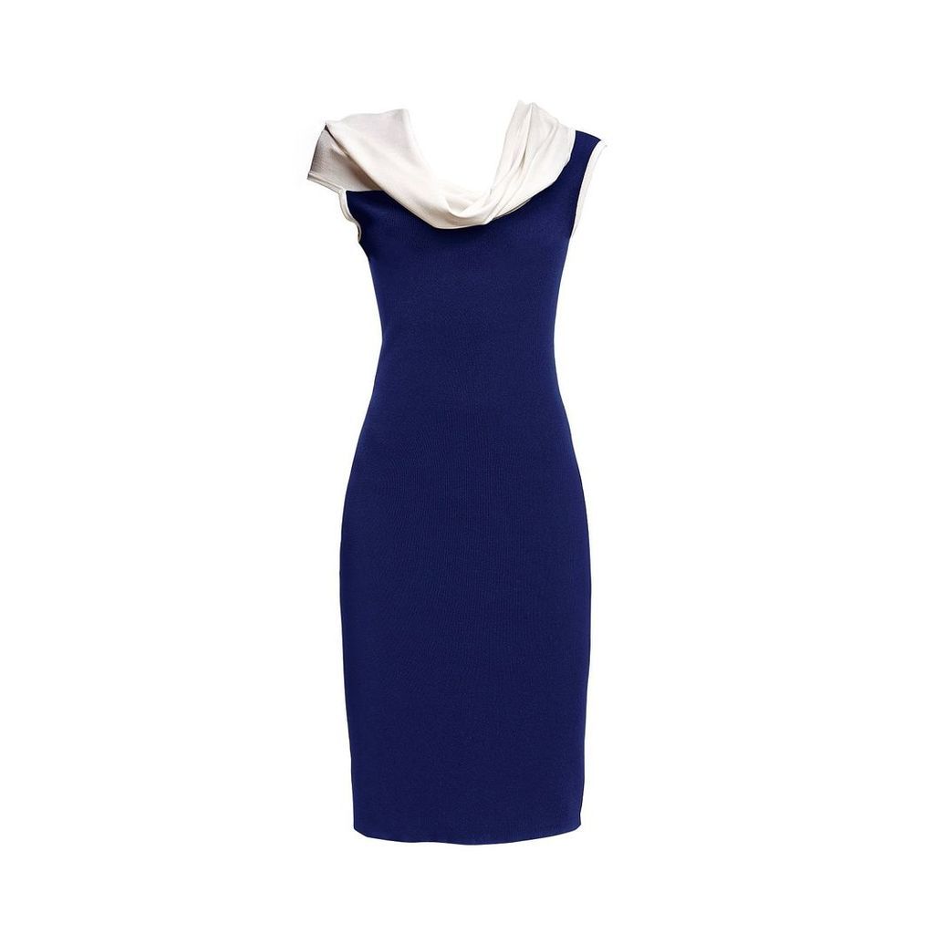Rumour London - Sophia Blue Asymmetric Knitted Dress