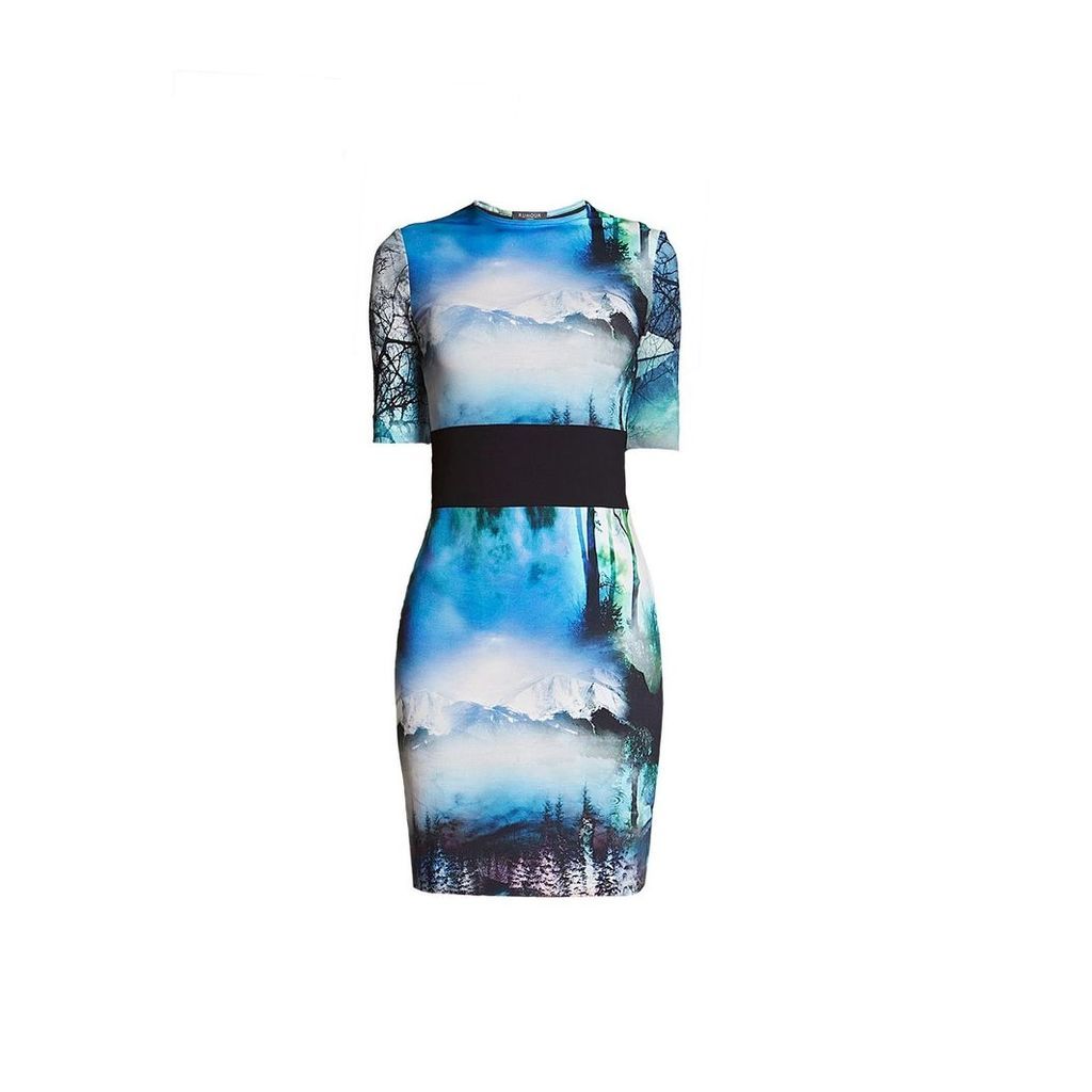 Rumour London - Meribel Soft Jersey Dress with Landscape Print