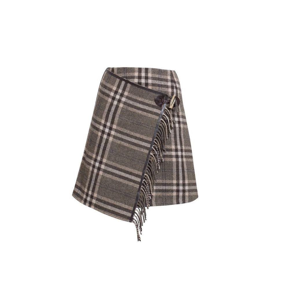 Rumour London - Isla Checked Wool Blend Mini Skirt