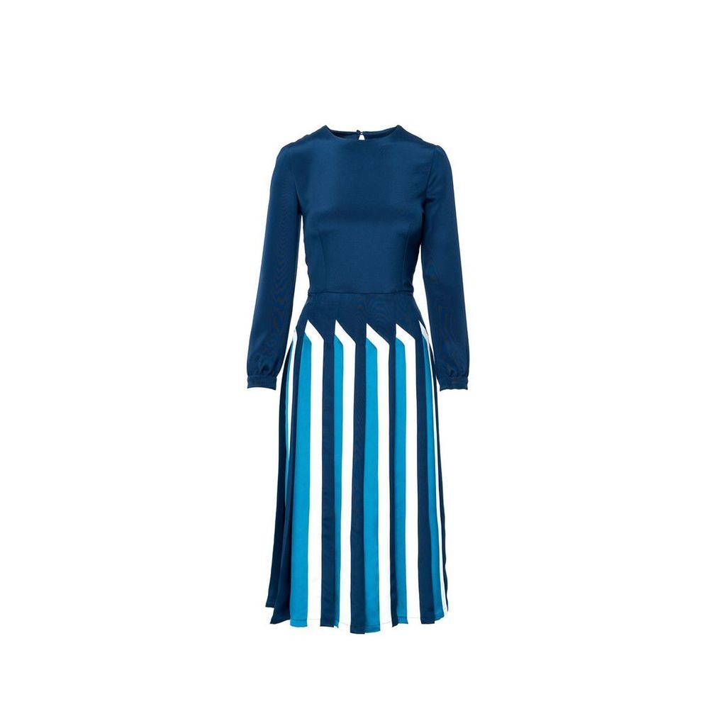 Shopyte - Royal Blue Silk Dress