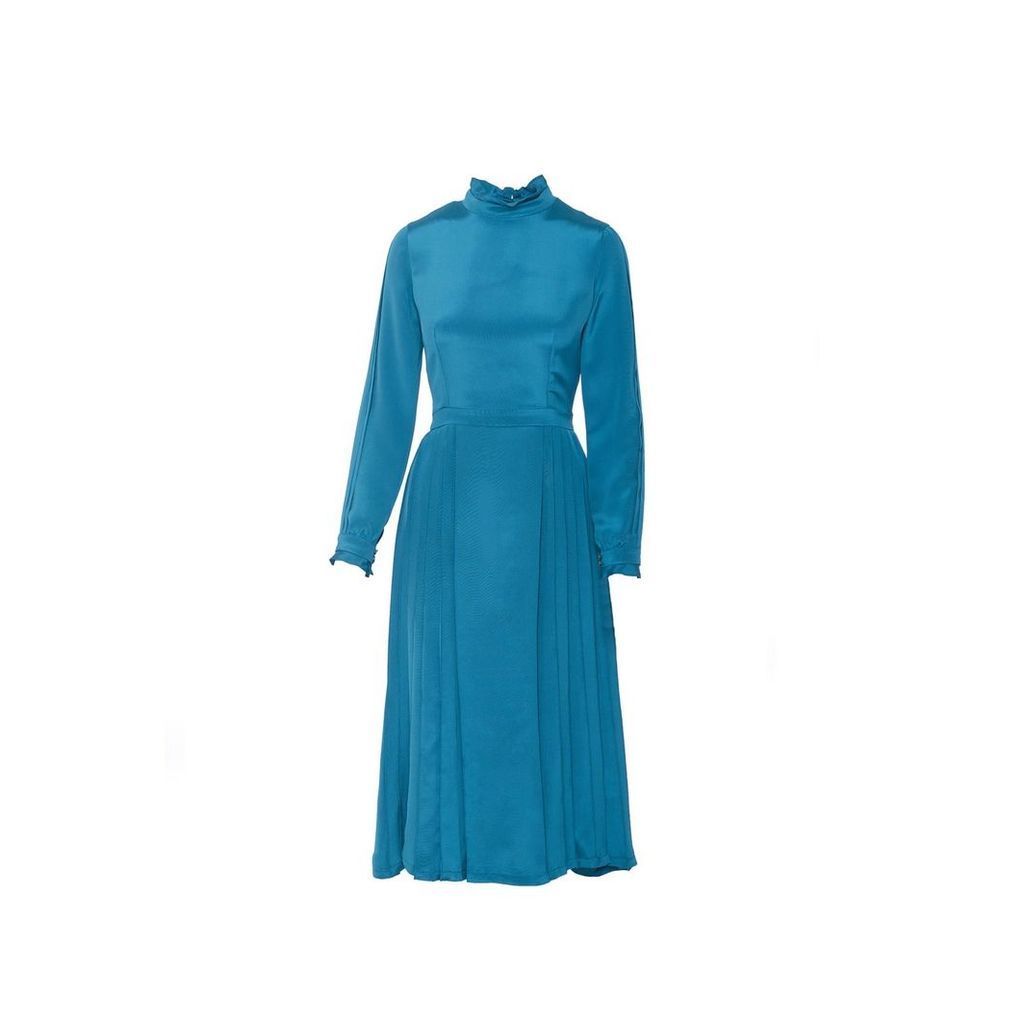 Shopyte - Egyptian Blue Silk Dress 2