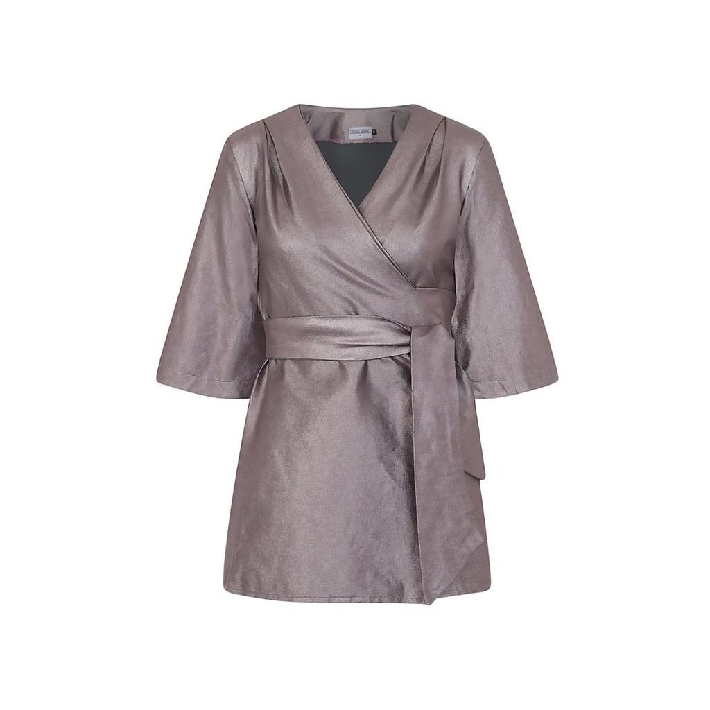 CocooVe - Mary-H-Wrap Metallic Dress Kimono