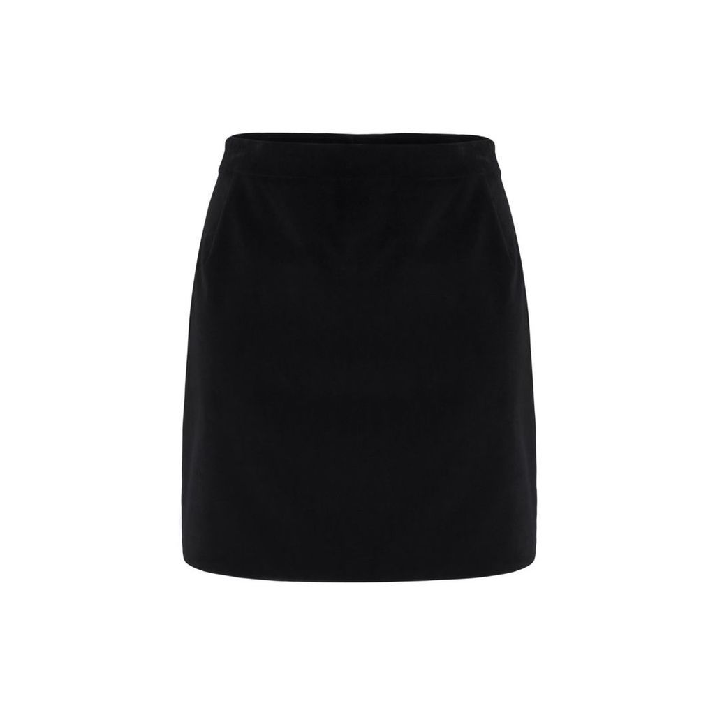 MUZA - A-Line Velvet Mini Skirt