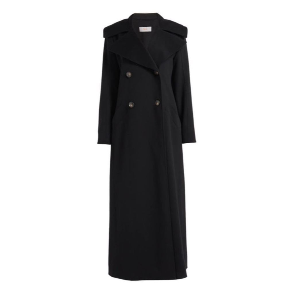 WtR - Viardot Black Long Wool Coat