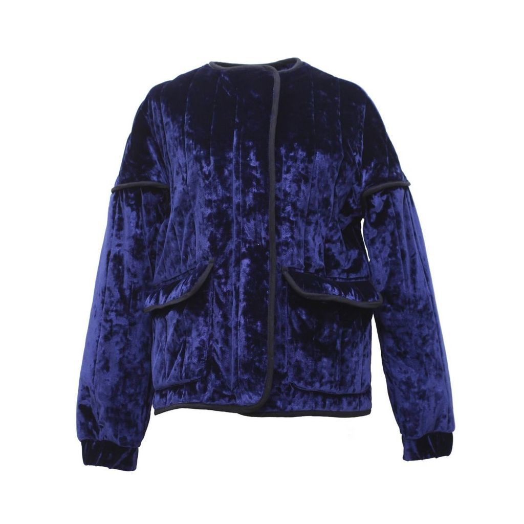 Tomcsanyi - Rozsi Quilted Velvet Zip-Up Jacket