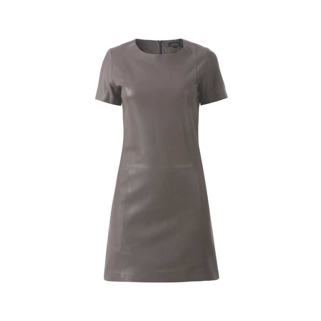 ELLESD - Taupe Classic Leather Dress