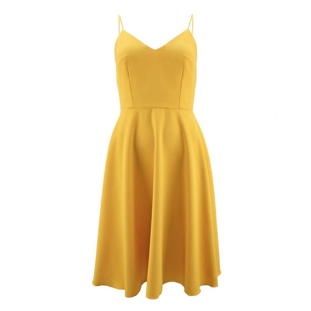 JULIANA HERC - Yellow Strappy Full-skirted Dress