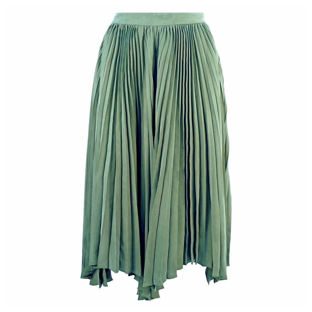 JULIANA HERC - Green Pleated Skirt