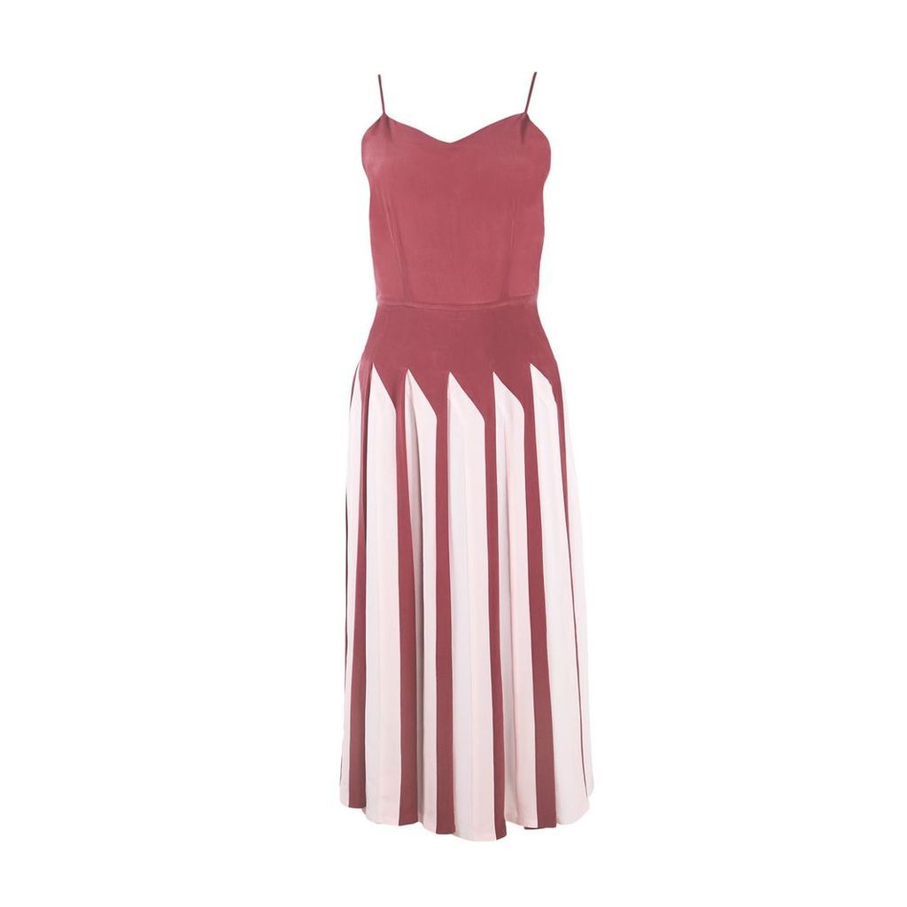 Shopyte - Puce Red Silk Dress