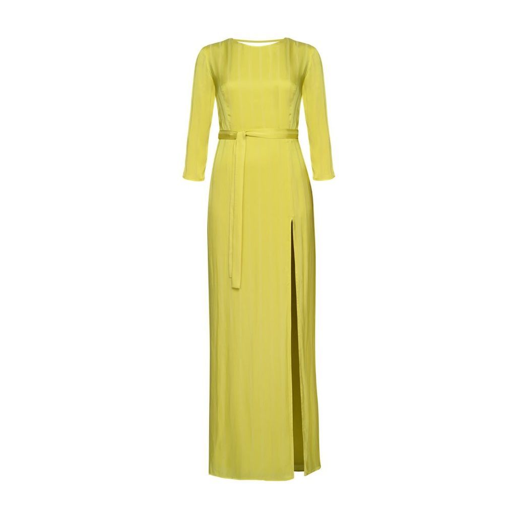 UNDRESS - Devina Yellow Green Open Back Maxi Dress