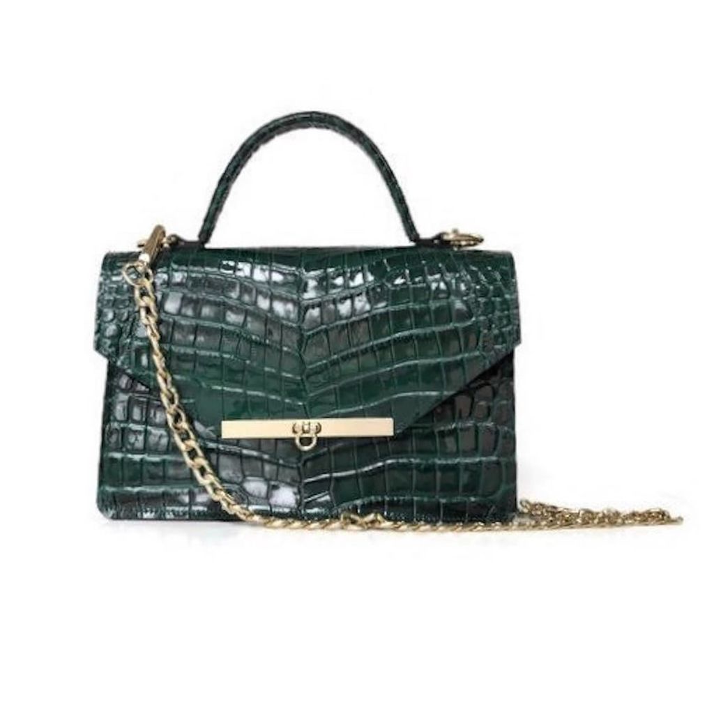 Angela Valentine Handbags - Gavi Top Handle Bag Emerald Green