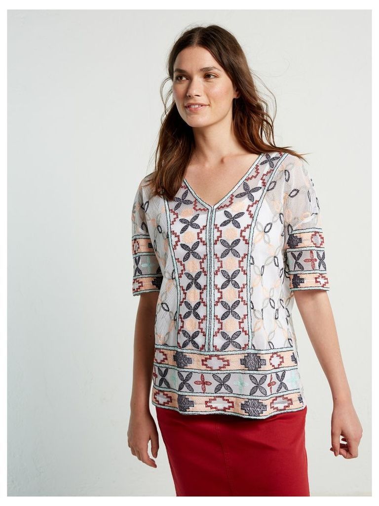 Lisbon Embroidered Top
