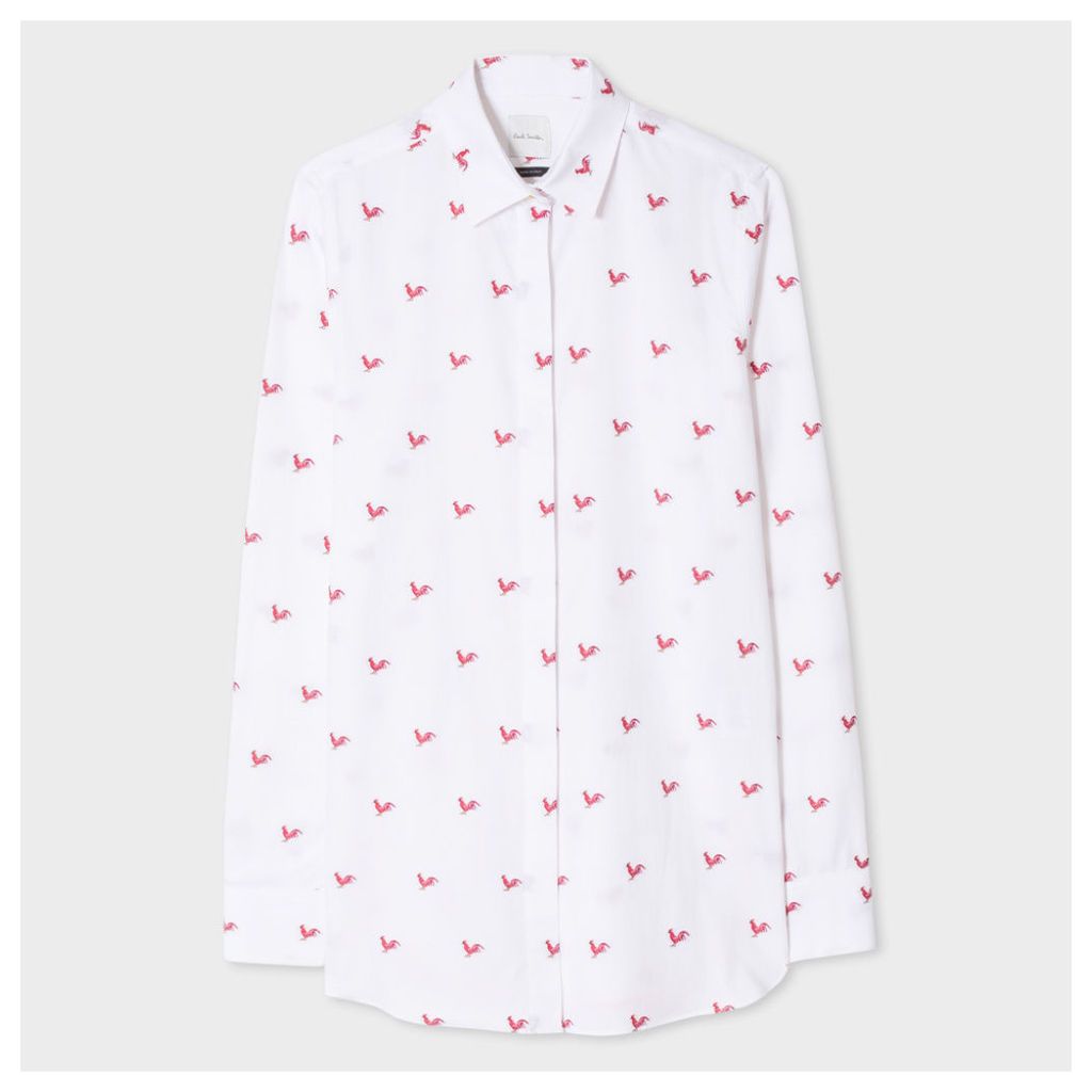 Women's White 'Year Of The Rooster' Fil CoupÃ© Shirt