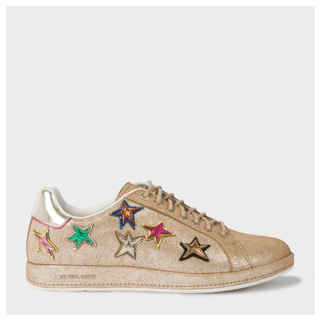 Women's Metallic Leather 'Lapin' Trainers With Star AppliquÃ©