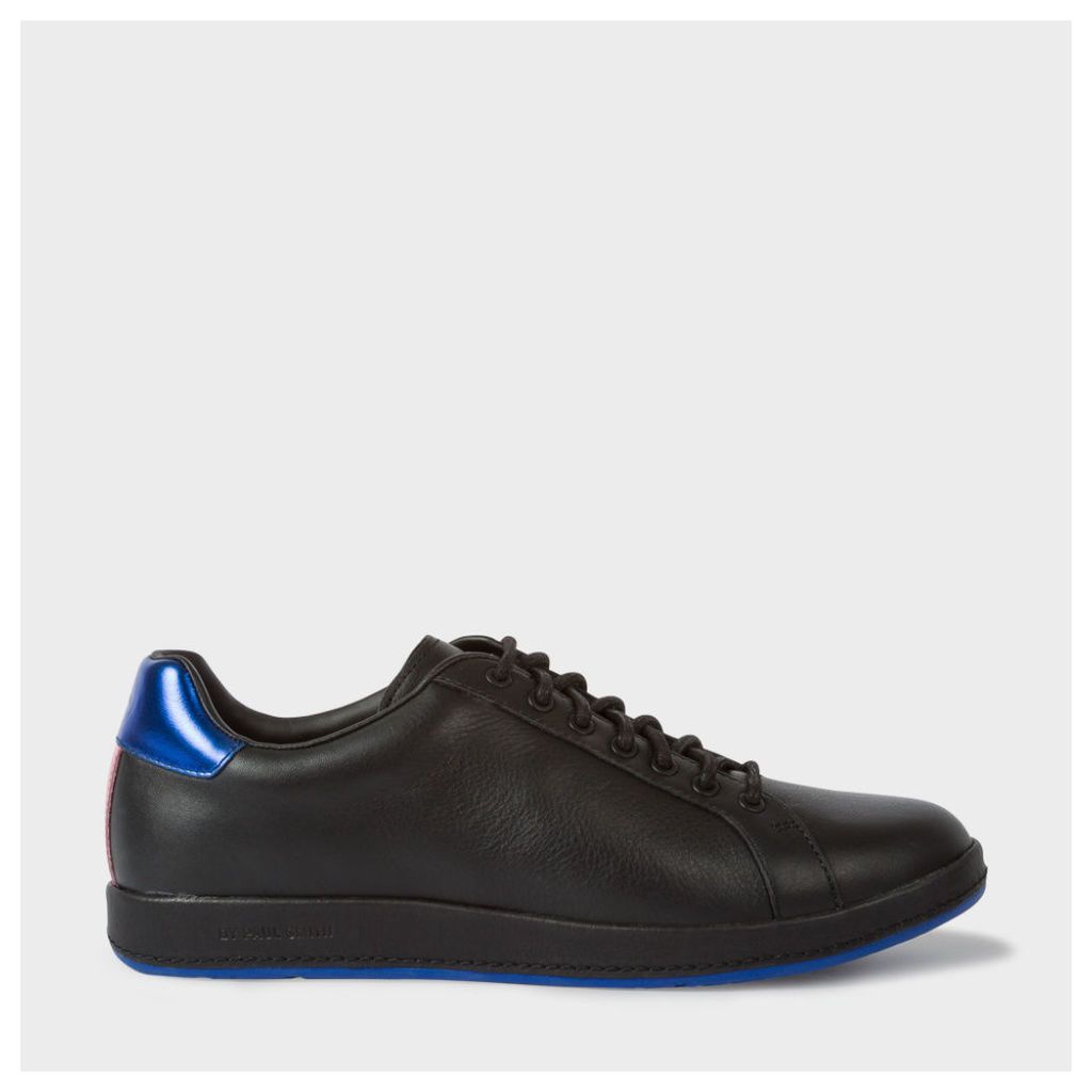 Women's Black Leather 'Lapin' Trainers With Metallic Trims