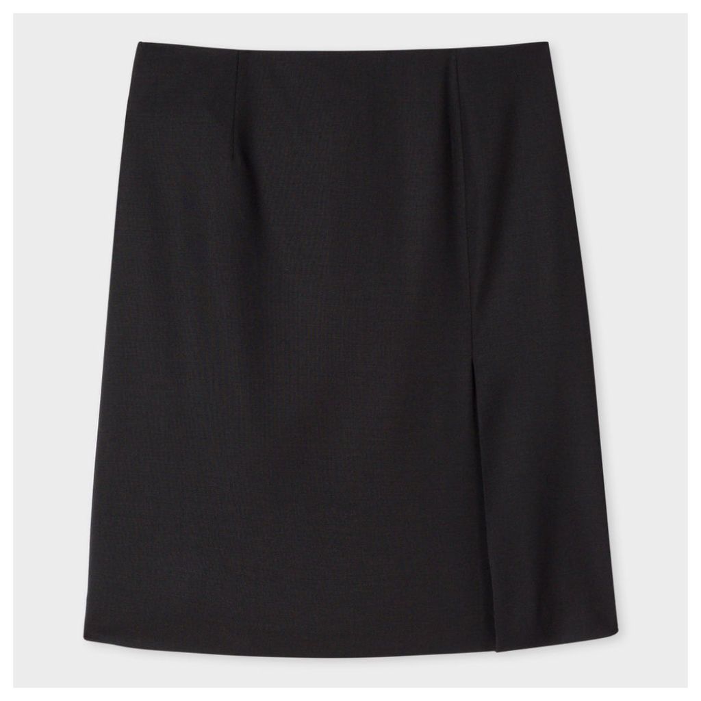 Women's Black Wool Skirt