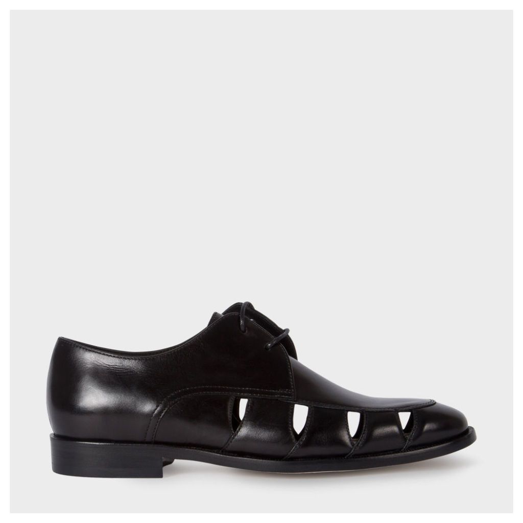Women's Black Leather 'Rowan' Shoes With Cut-Out Detail